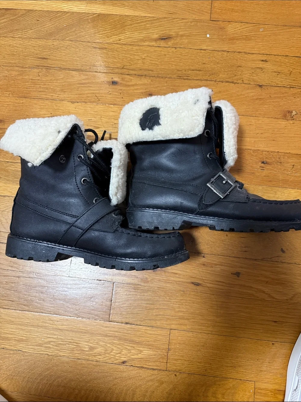 Polo Ralph Lauren black leather